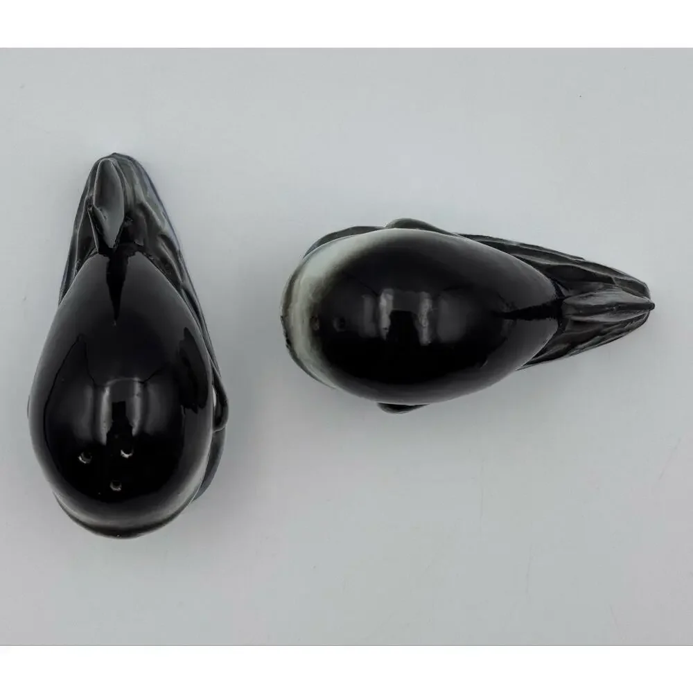 Vintage Anthropomorphic Whale Salt & Pepper Shaker Set Japan Ceramic